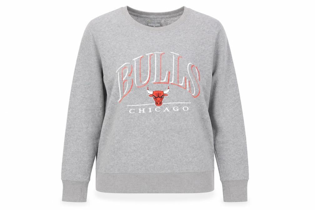 Tek Gear Womens Grey Chicago Bulls Sweatshirt Size L Classic Fit