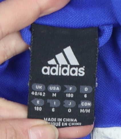 Adidas Men’s Blue 1/4 Zip ClimaCool Sports Sweatshirt M Regular Fit