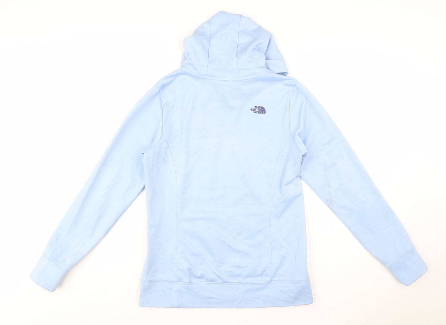The North Face Women's Light Blue Pullover Hoodie Medium Polyester