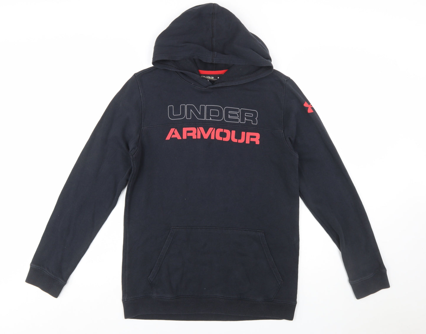 Under Armour Boys Black Pullover Hoodie YXL Loose Fit ColdGear