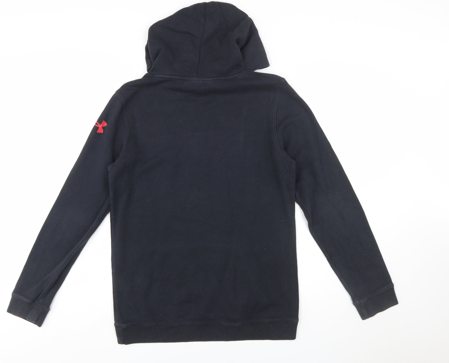 Under Armour Boys Black Pullover Hoodie YXL Loose Fit ColdGear