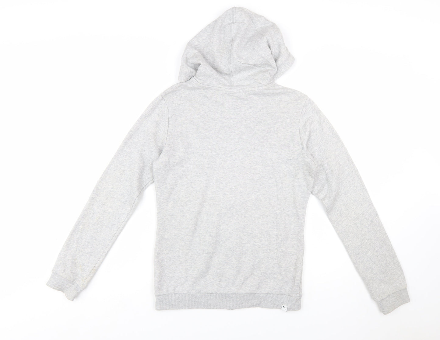 Puma Boys Grey Full Zip Hoodie Size 14-15 Years Cotton Blend