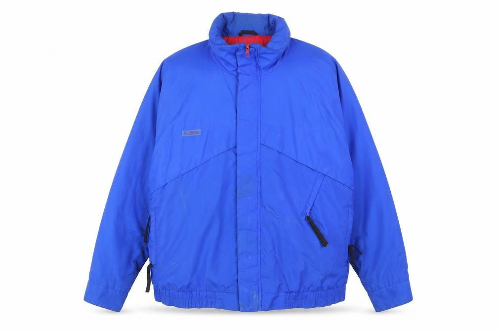 Columbia Mens Blue XL Windbreaker Nylon Jacket Outdoor Hiking