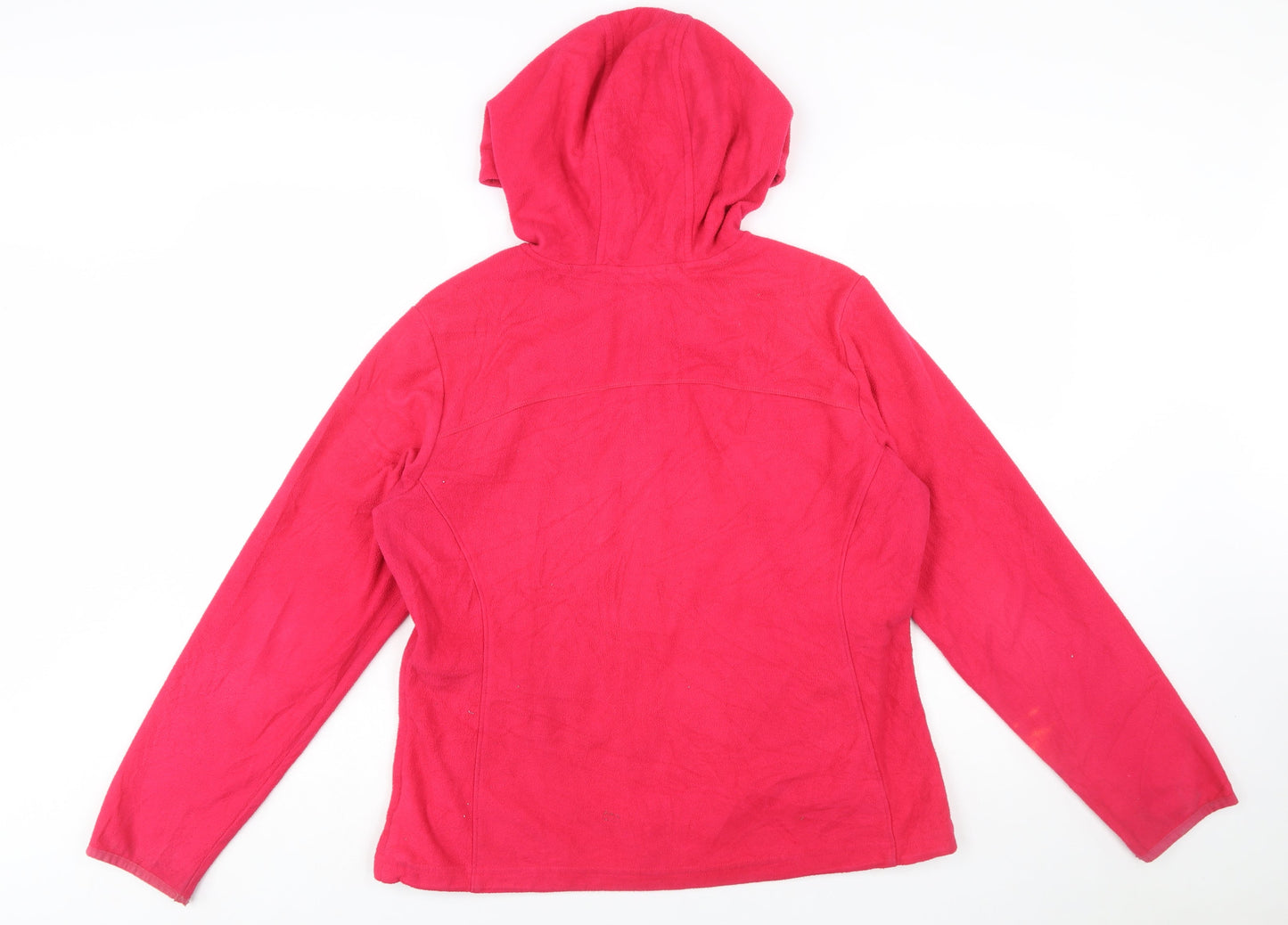 Columbia Womens Pink Fleece Hooded Full Zip Jacket Size L