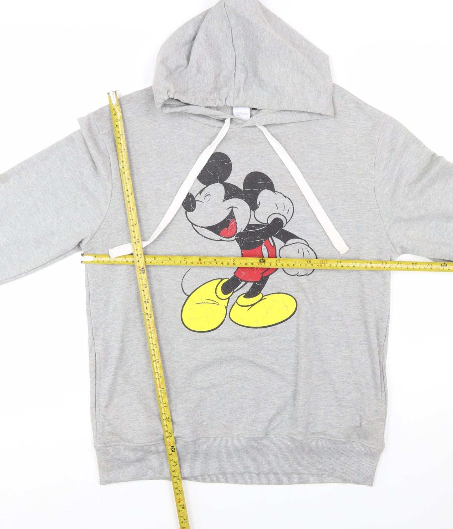 Disney Women Grey Mickey Mouse Pullover Hoodie Size L