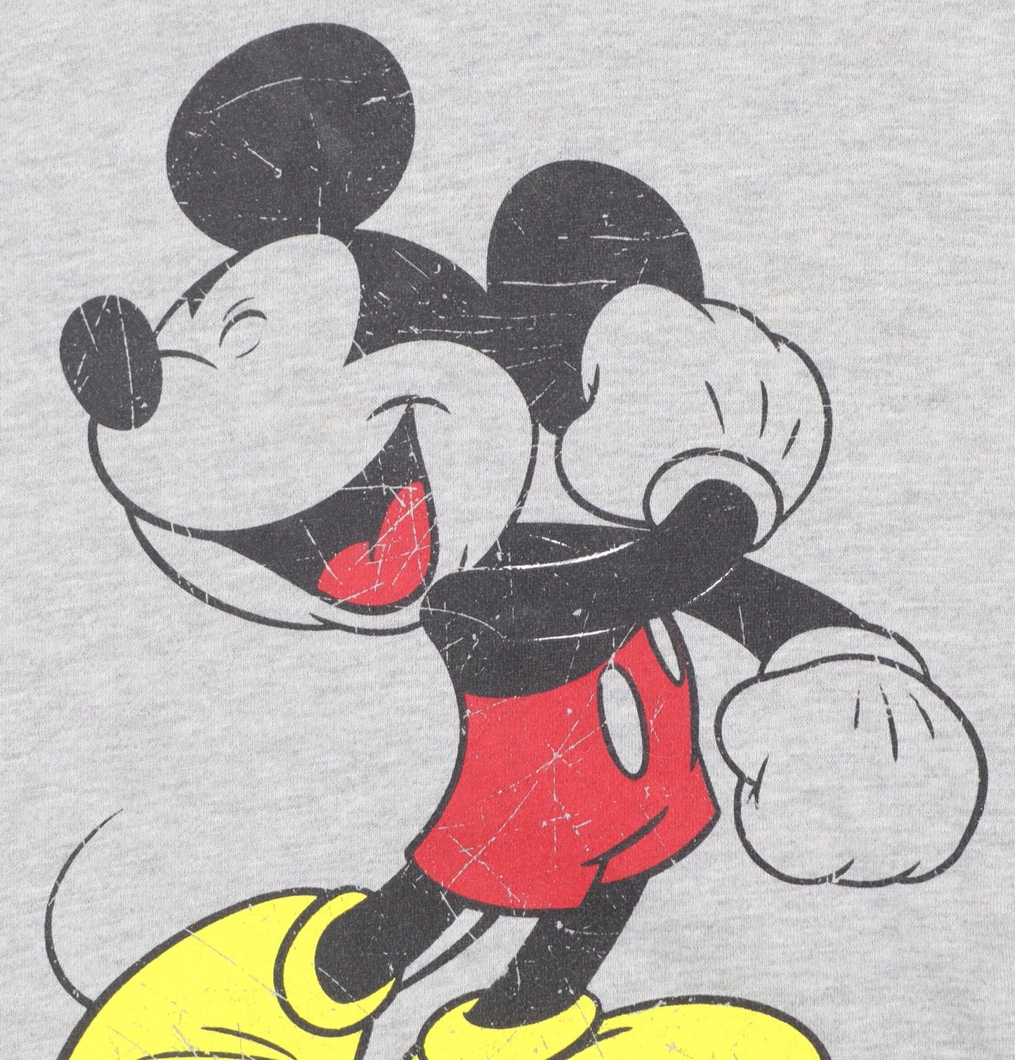 Disney Women Grey Mickey Mouse Pullover Hoodie Size L