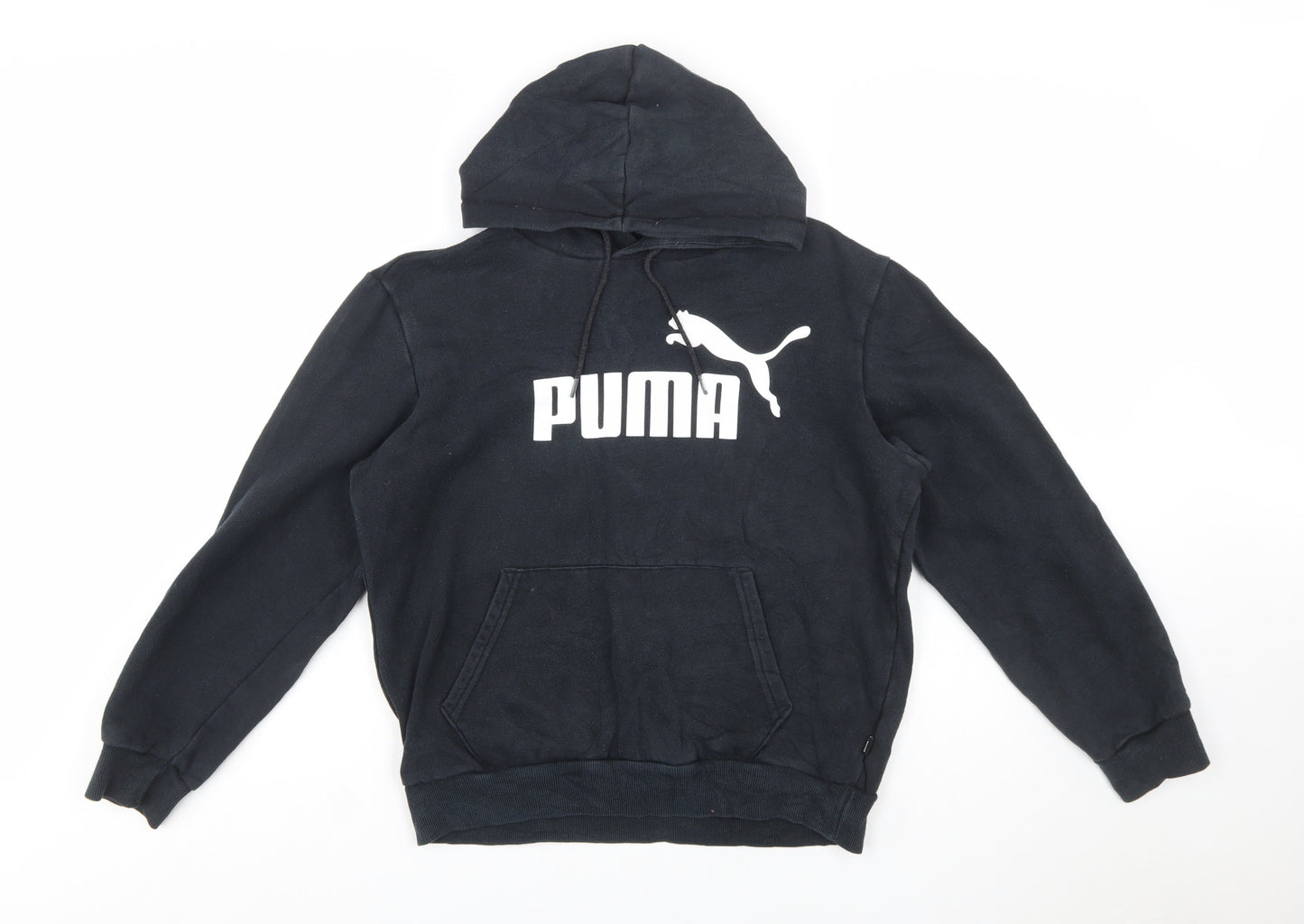 Puma Womens Black Small Pullover Hoodie Cotton Casual