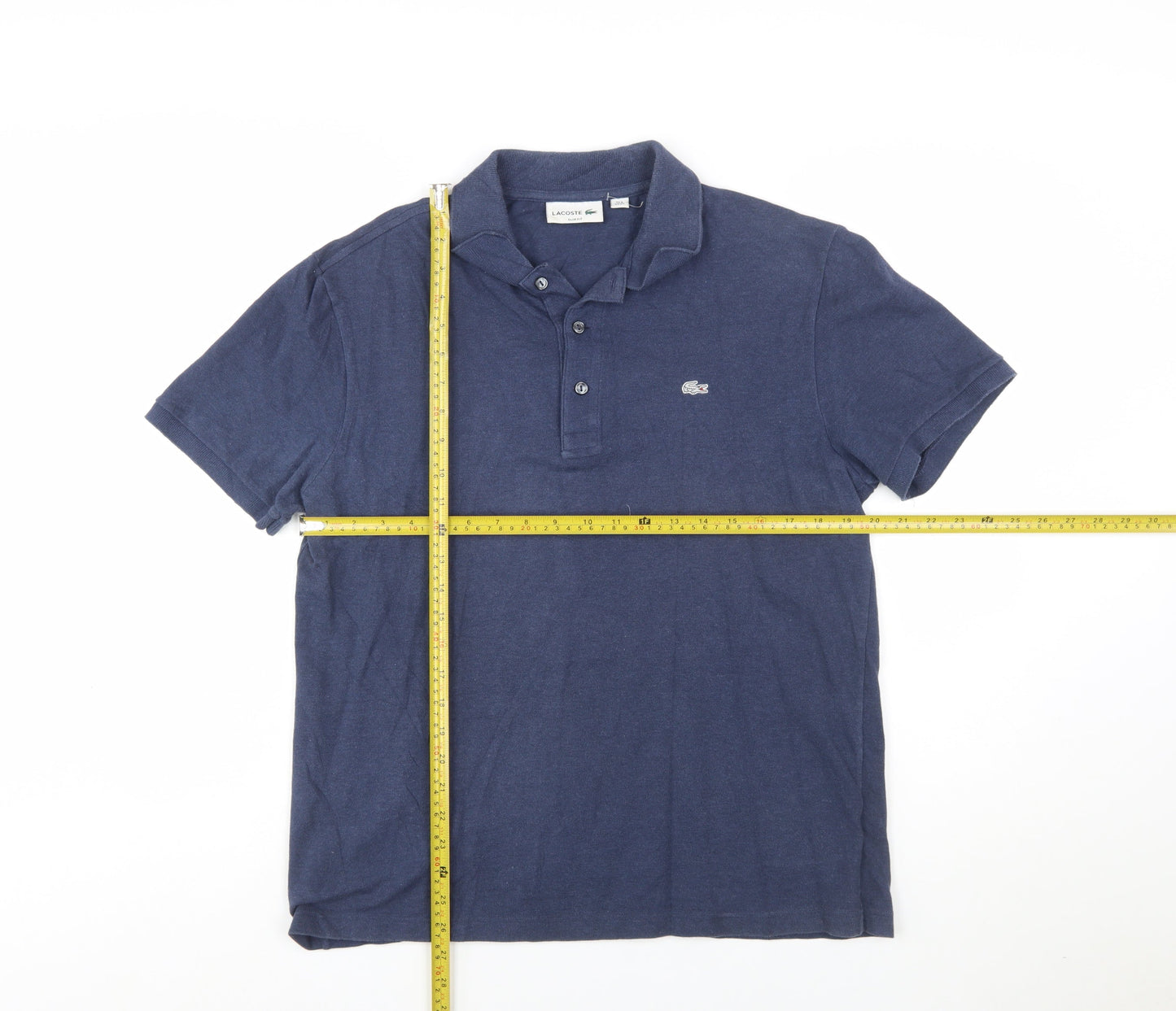 Lacoste Men’s Blue Cotton Short Sleeve Polo Shirt Size M