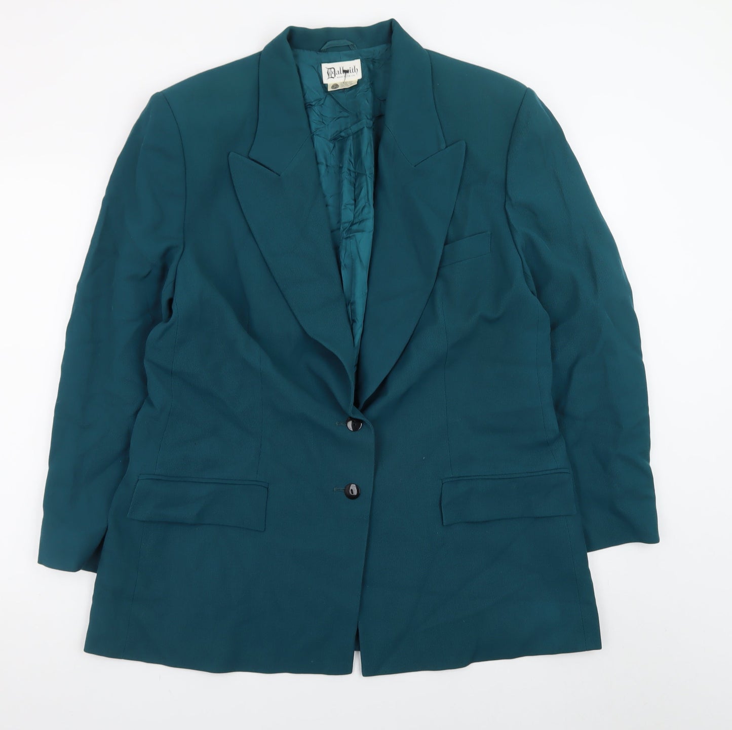 Dalkeith Women’s Green Wool Blazer UK 18 Single Breasted Vintage