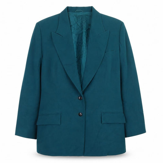 Dalkeith Women’s Green Wool Blazer UK 18 Single Breasted Vintage