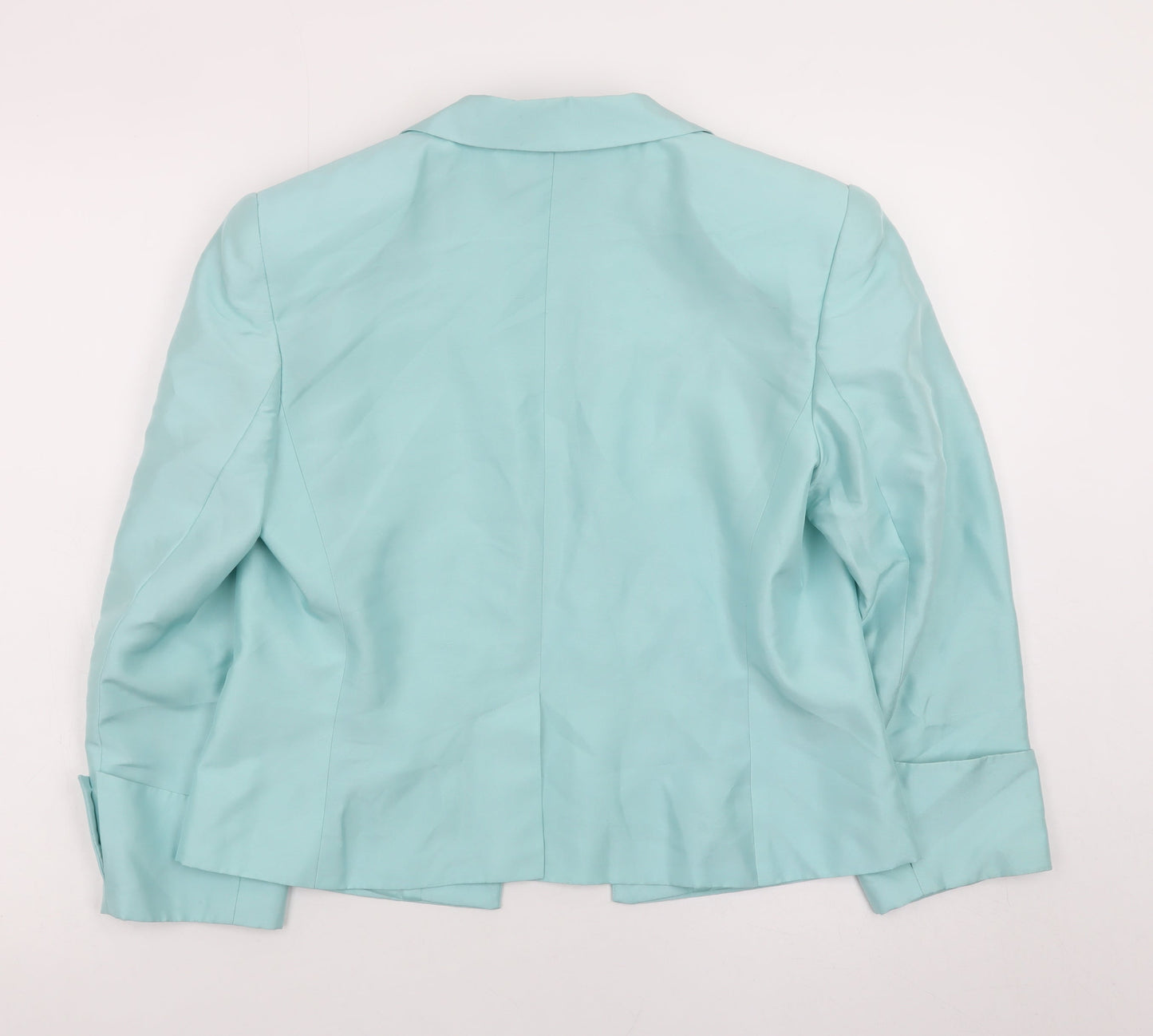 Début Women's Blue Silk Lined Blazer Jacket Size 12