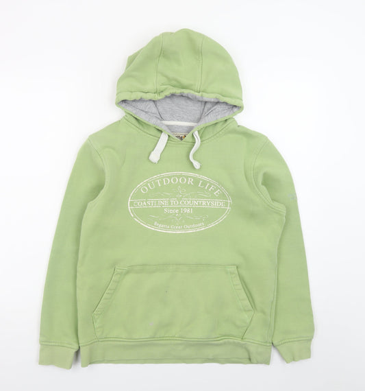 Regatta Great Outdoors Women's Green Pullover Hoodie UK 12