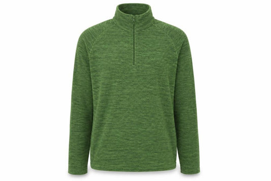 Mountain Warehouse Men's Green 1/4 Zip Fleece Pullover Sweatshirt S