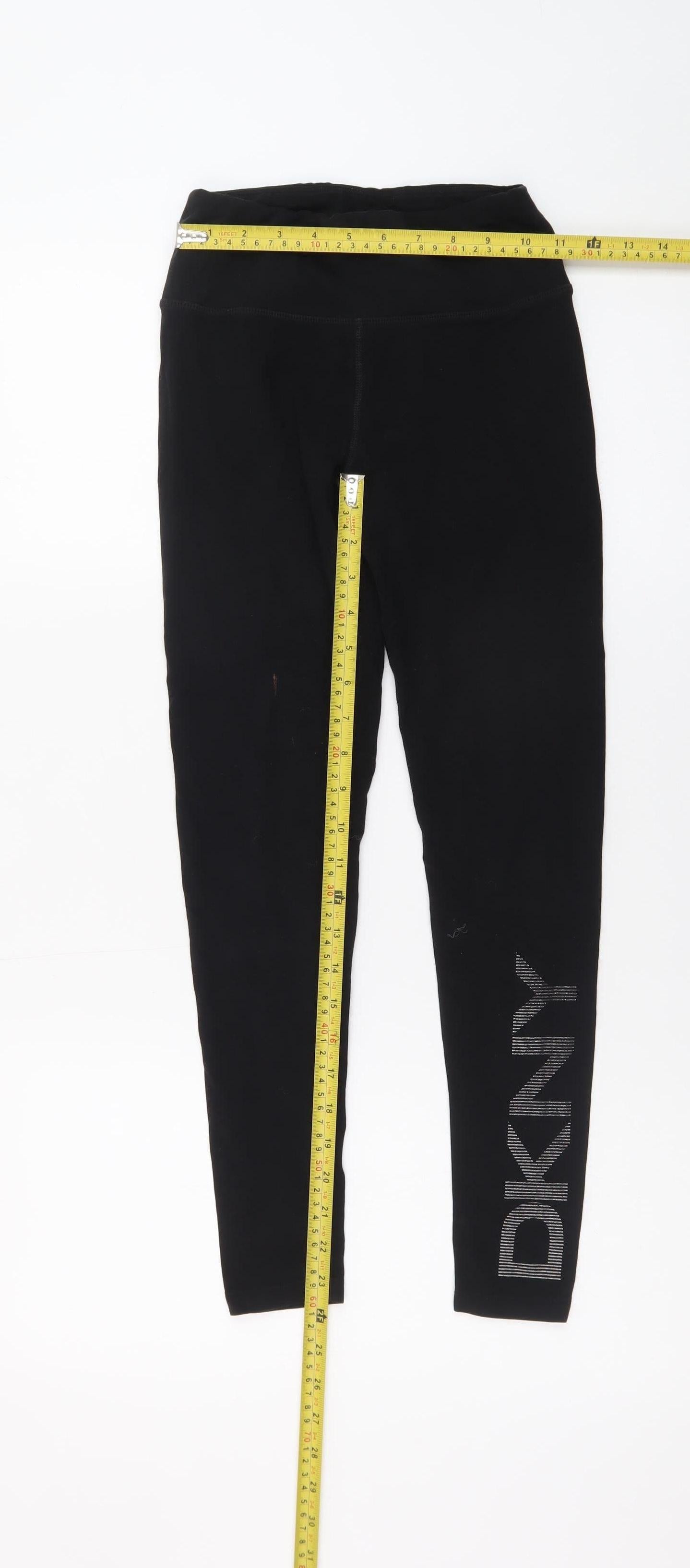 DKNY Women’s Black XS Ankle Length Logo Sport Leggings