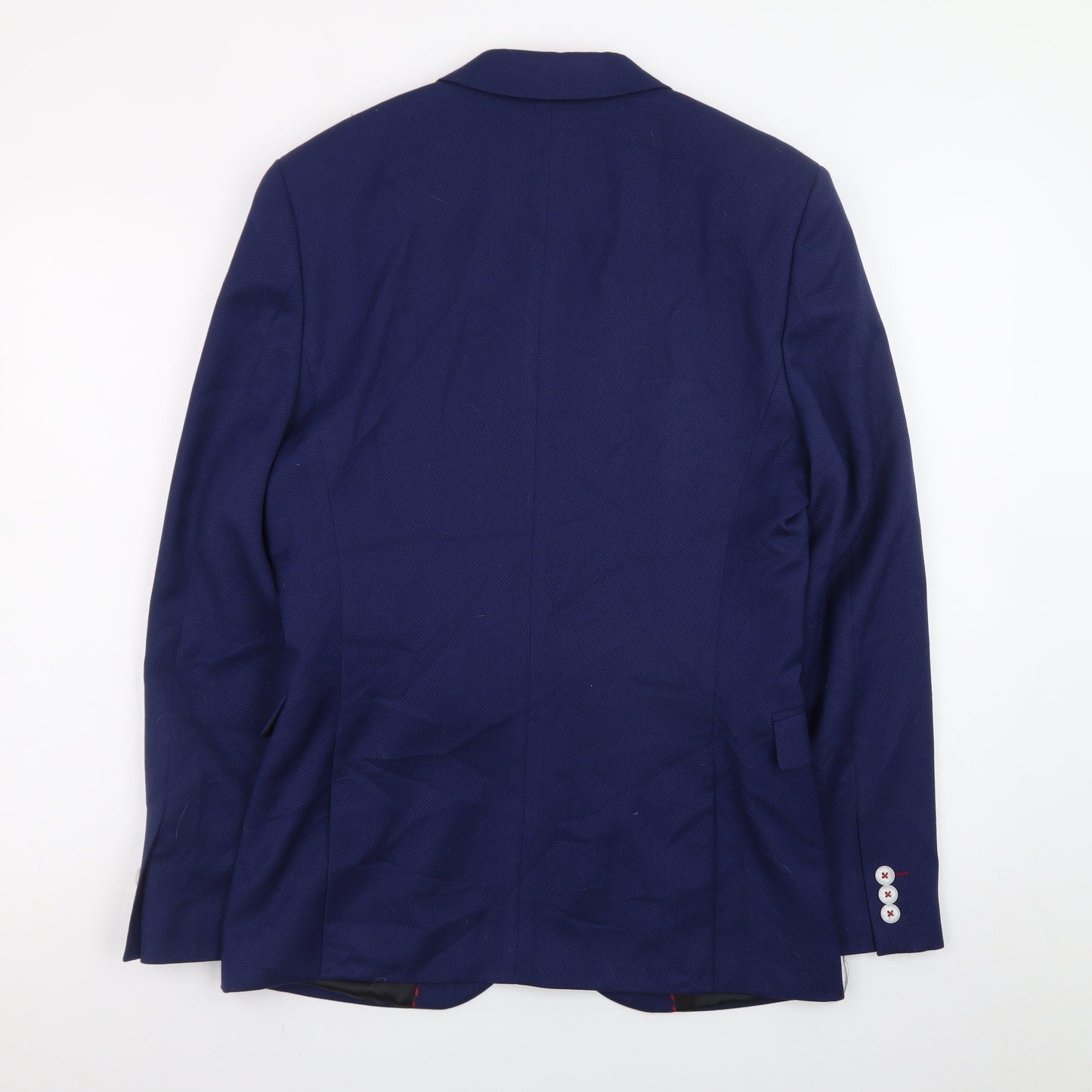 H&M Women's Blue Single-Breasted Blazer Size 18 Tailored Workwear Jacket