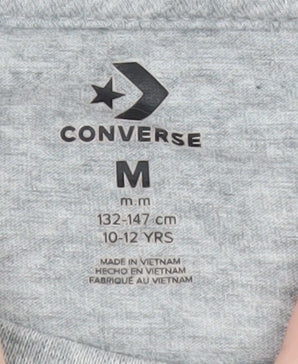 Converse Boys Grey Long Sleeve Graphic Logo T-Shirt 10-12 Years