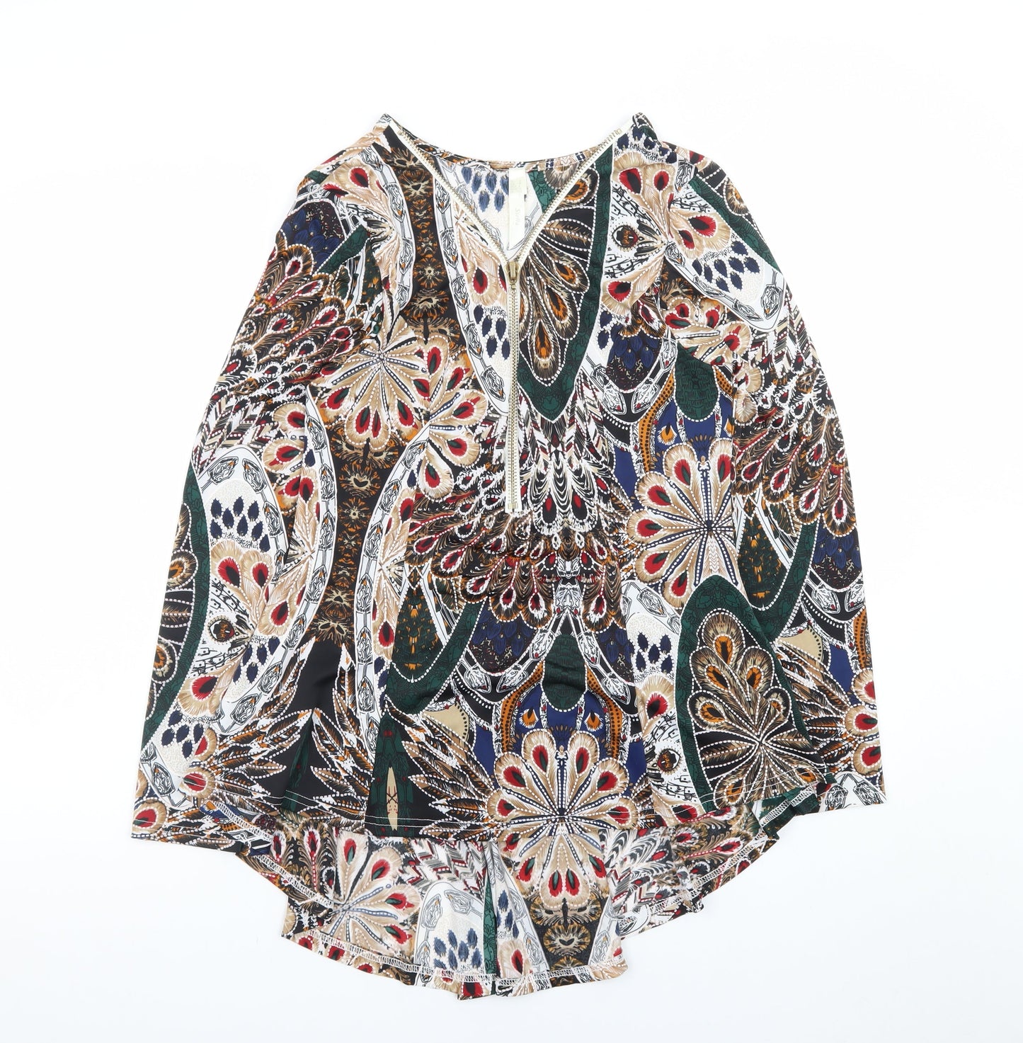 Stella Women Multicoloured Bohemian Tunic Blouse Size 12