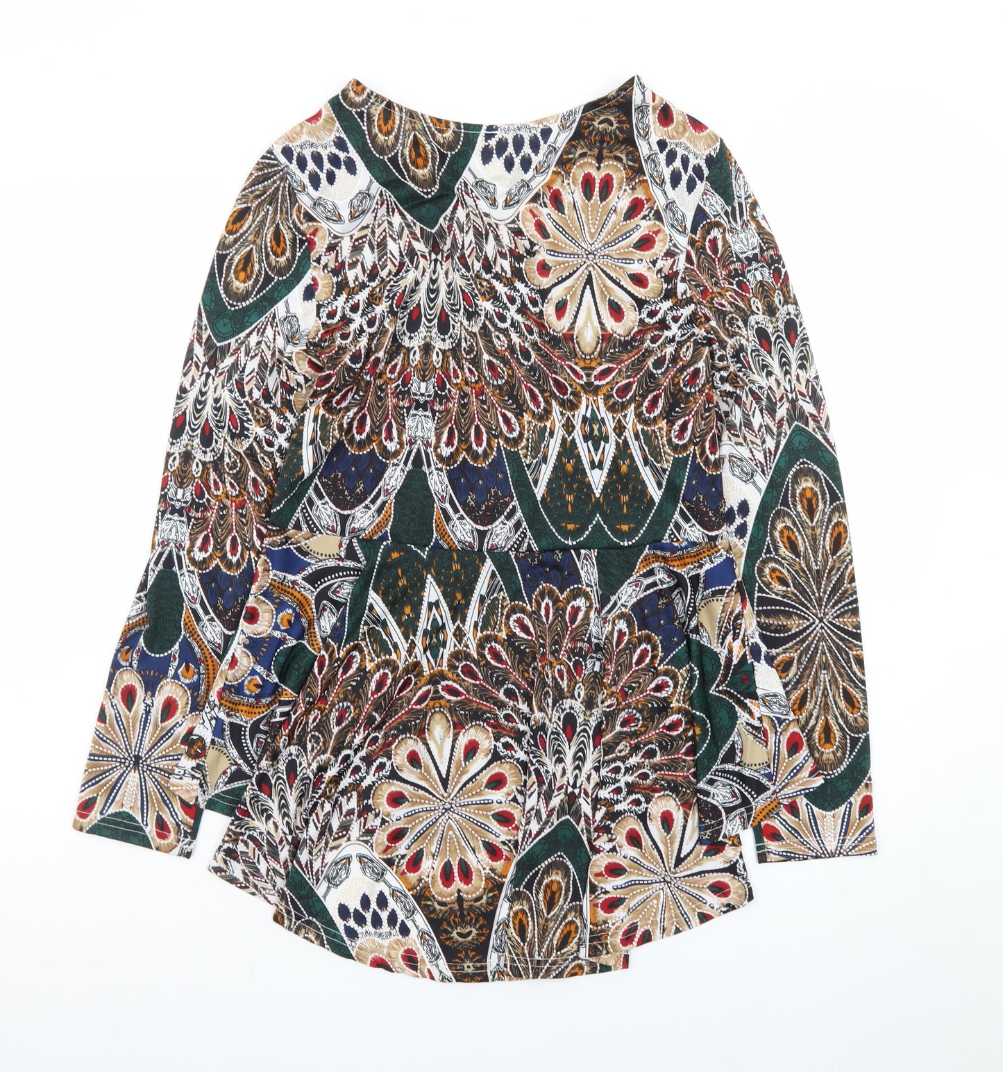 Stella Women Multicoloured Bohemian Tunic Blouse Size 12