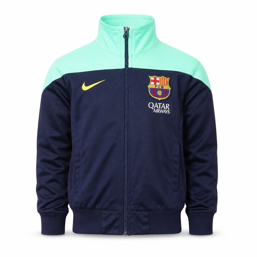 Nike Boys Blue FC Barcelona Track Jacket 4 Years Full Zip Sportswear