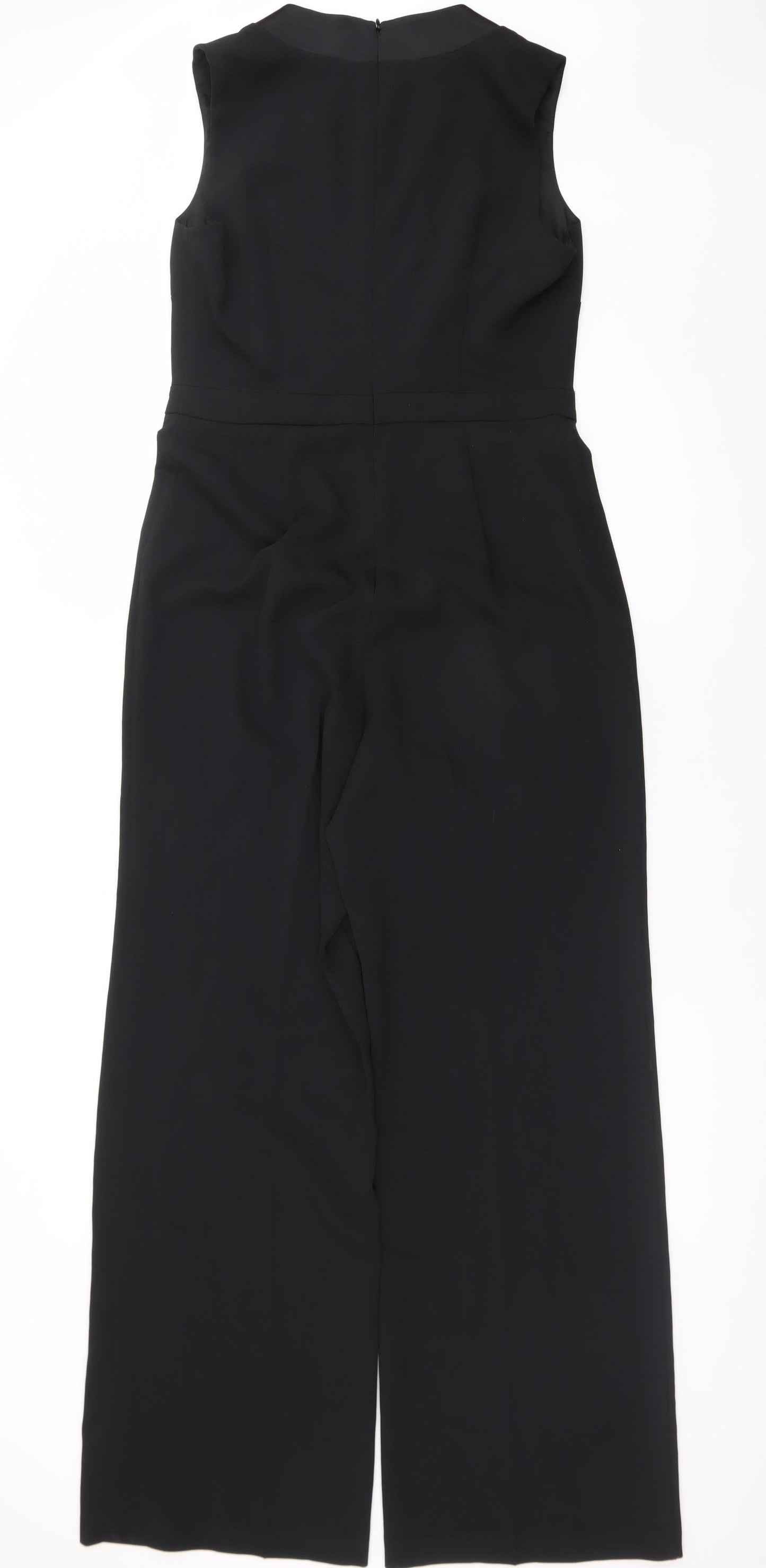 Myleene Klass Women's Black Sleeveless Wide-Leg Jumpsuit UK 12