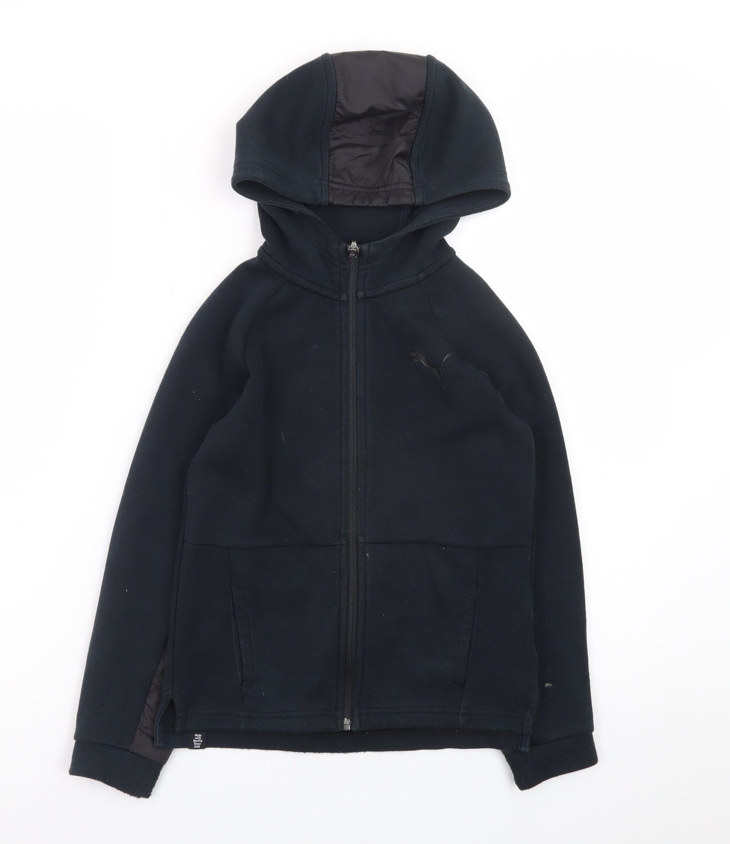 Puma Boys Black Full Zip Fleece Hoodie 7-8 Years