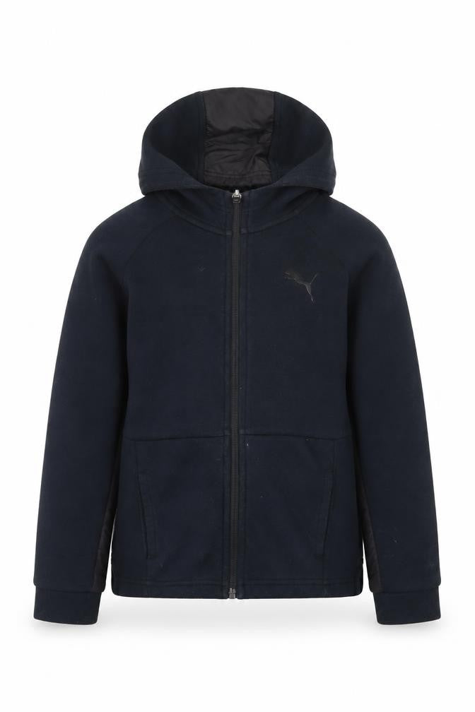 Puma Boys Black Full Zip Fleece Hoodie 7-8 Years