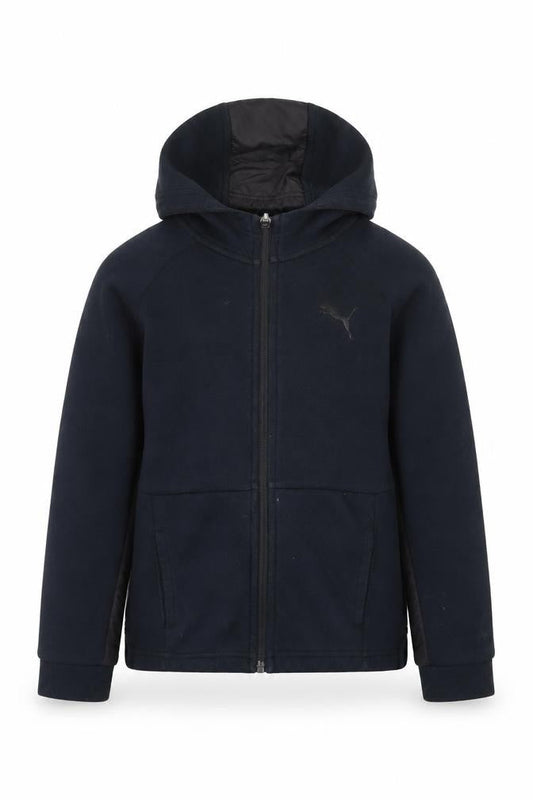 Puma Boys Black Full Zip Fleece Hoodie 7-8 Years