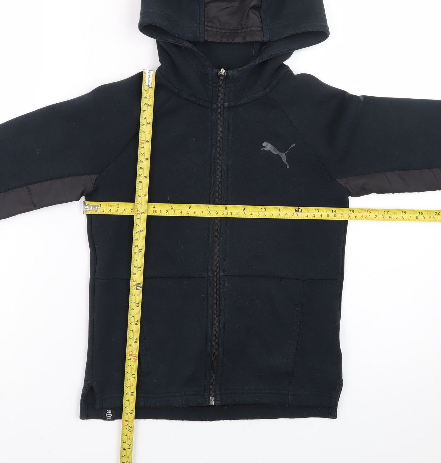 Puma Boys Black Full Zip Fleece Hoodie 7-8 Years