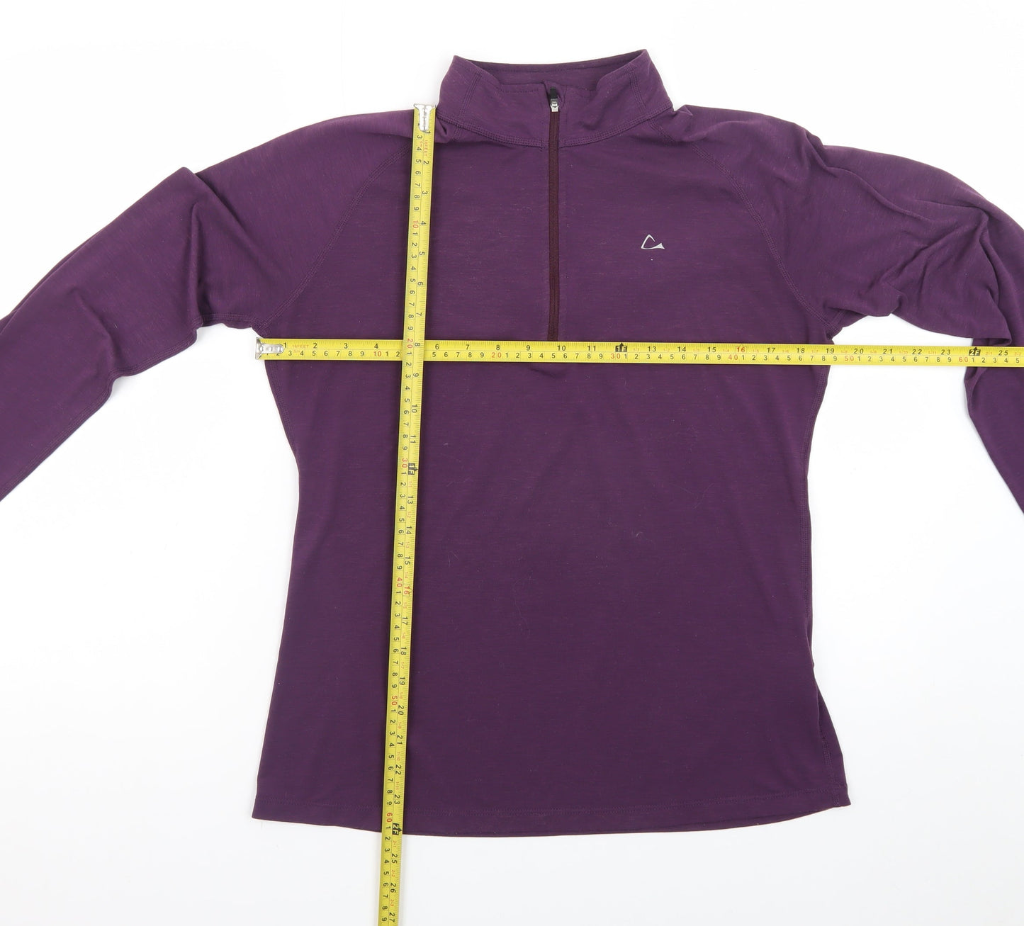 Paradox Women's Purple Long Sleeve Merino Wool Zip Top Size L