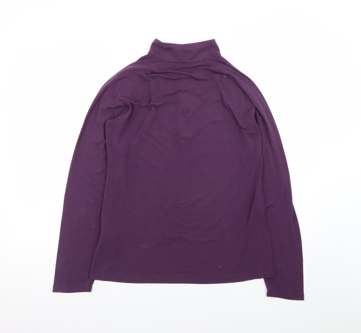 Paradox Women's Purple Long Sleeve Merino Wool Zip Top Size L