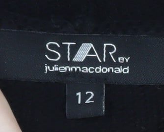 Star by Julien Macdonald Womens Black Size 12 Bodycon Knit Dress