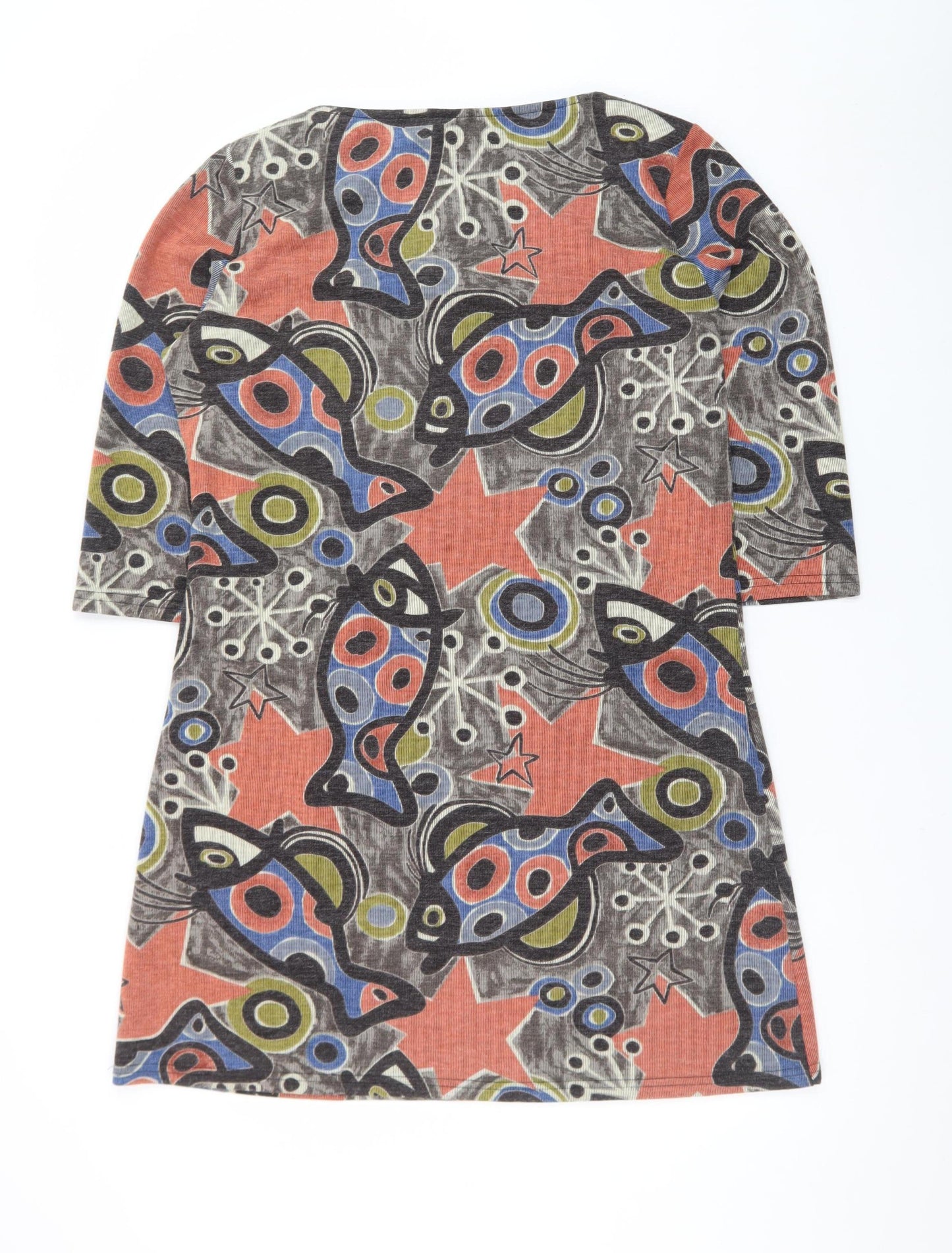 Vegas Collection Women Multicoloured XL Shift Dress Retro Print