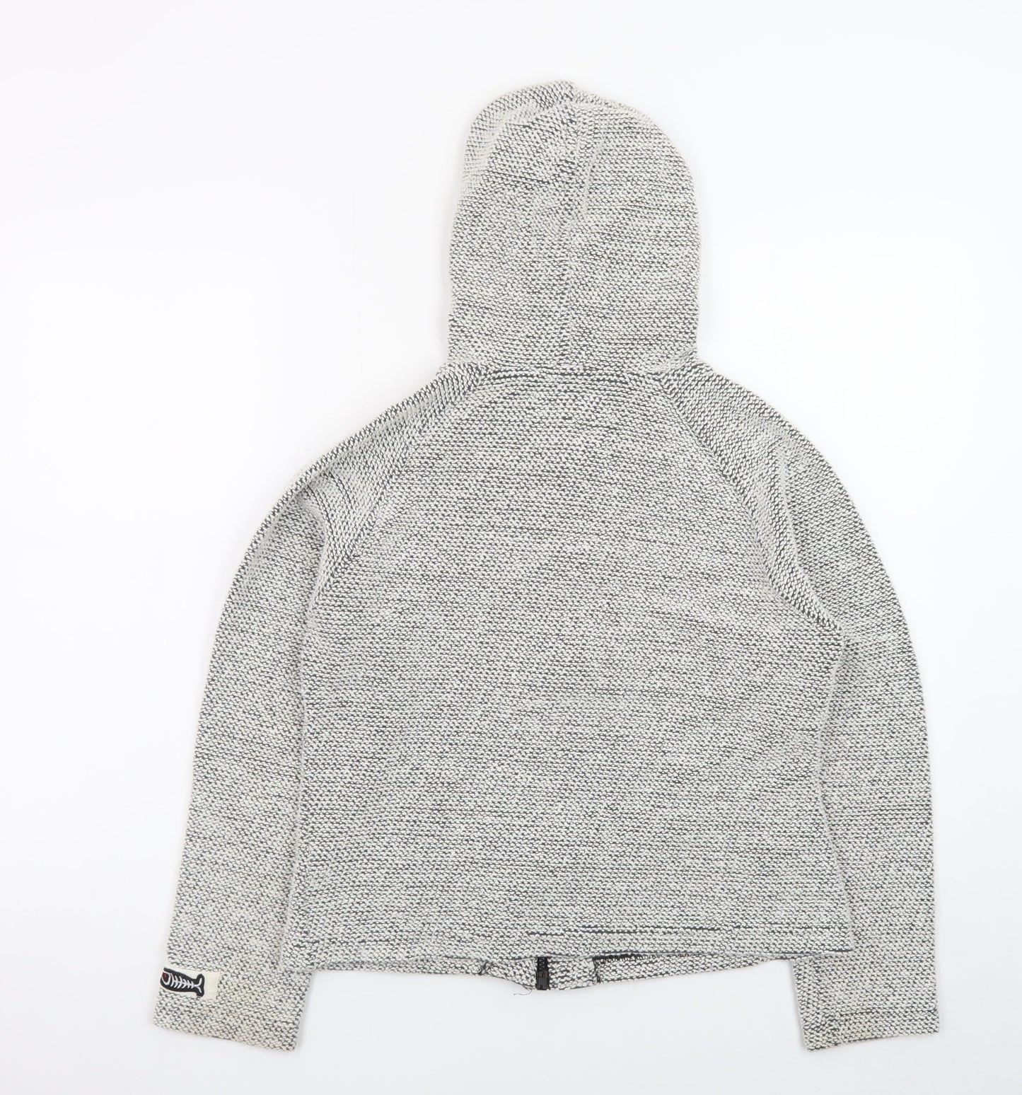 Weird Fish Womens Grey Full Zip Hoodie Medium Cotton Blend