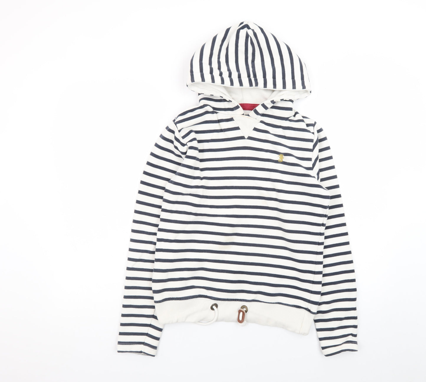 Lansdown Womens Navy & White Striped Hoodie Size 12 Cotton Blend