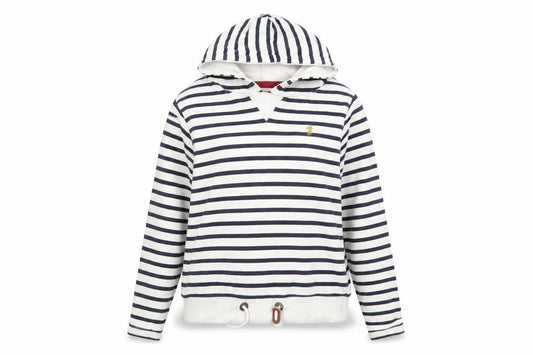 Lansdown Womens Navy & White Striped Hoodie Size 12 Cotton Blend