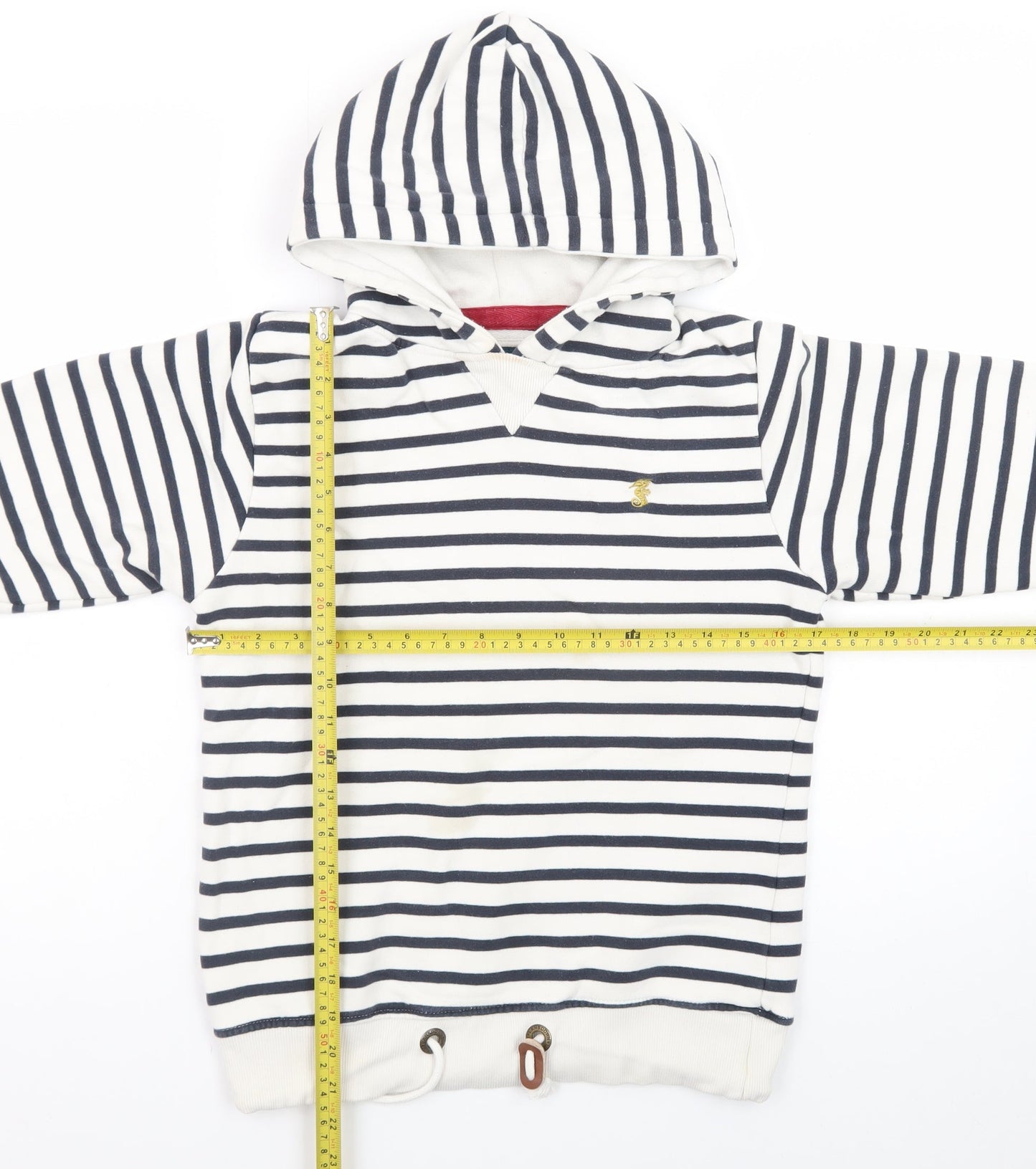 Lansdown Womens Navy & White Striped Hoodie Size 12 Cotton Blend