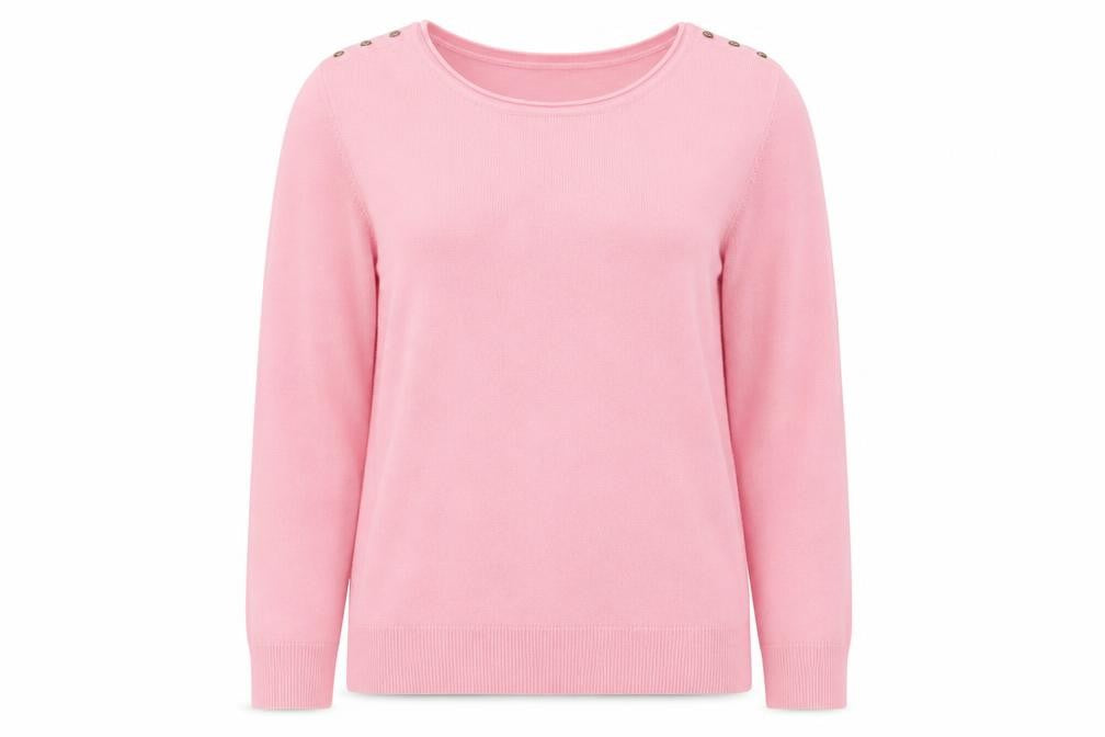 Atmosphere Women Pink Crew Neck Long Sleeve Pullover Jumper Size 14