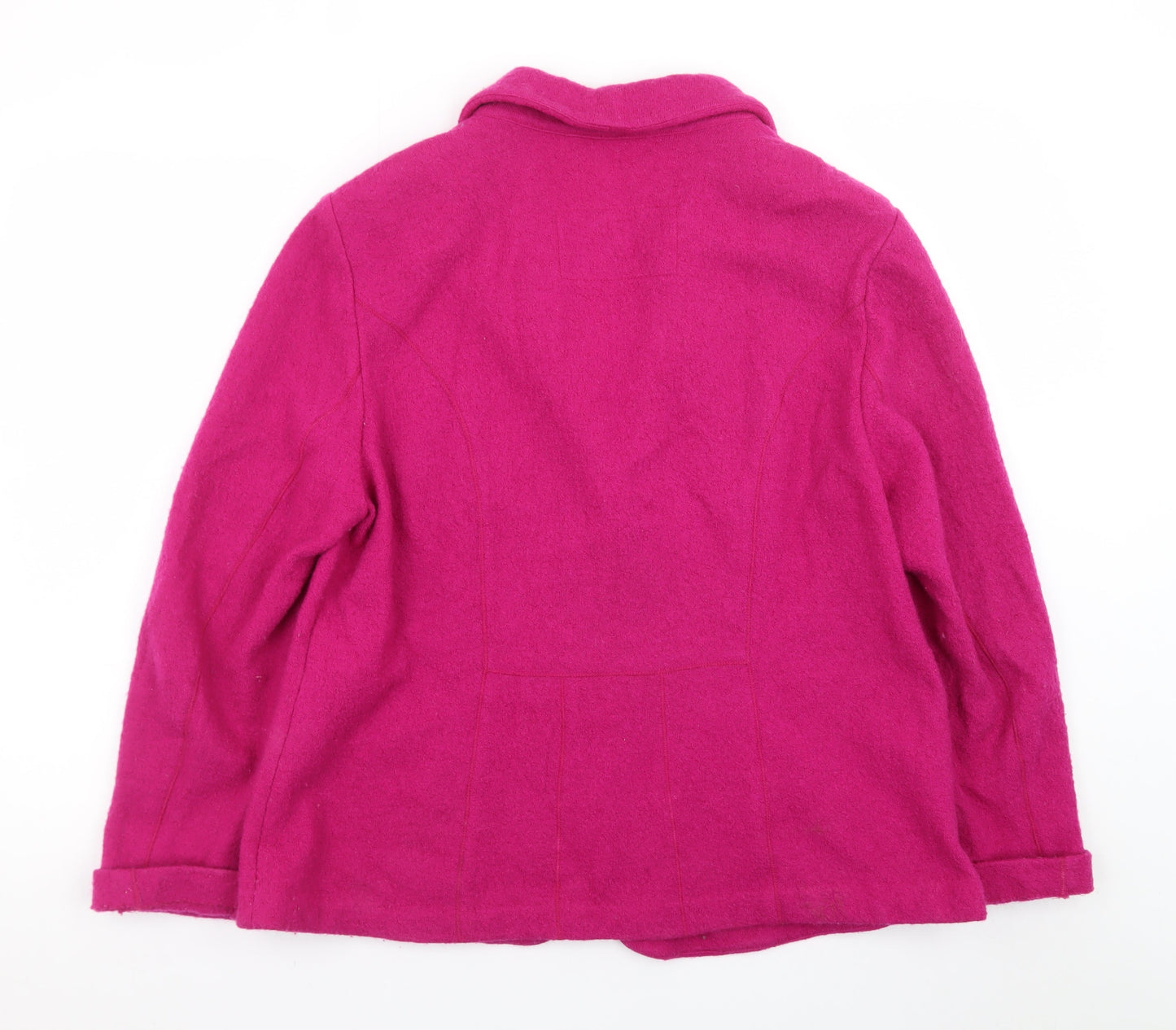 Bianca Women’s Fuchsia Wool Blazer Jacket Size 18 Classic Style