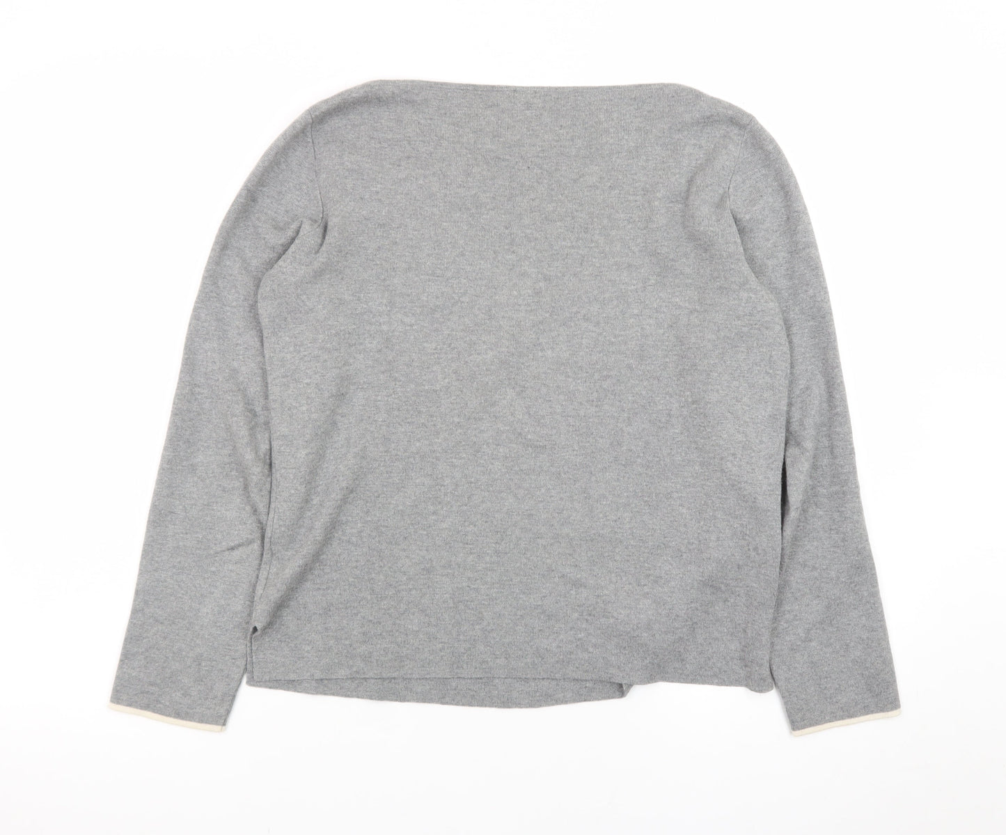 GAP Womens Grey Medium Pullover Jumper Boat Neck Knit
