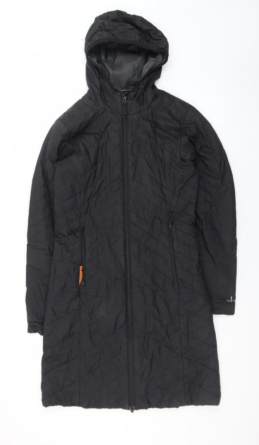 Icebreaker Women’s Black XS Long Hooded Puffer Coat