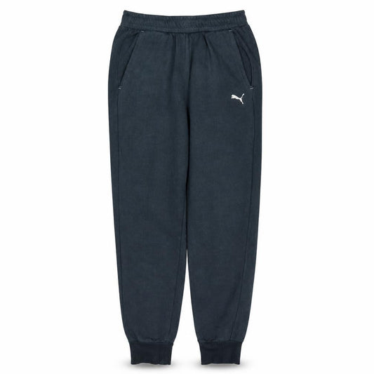Front view of Puma Men's Black Jogger Sweatpants, size S, Regular Fit