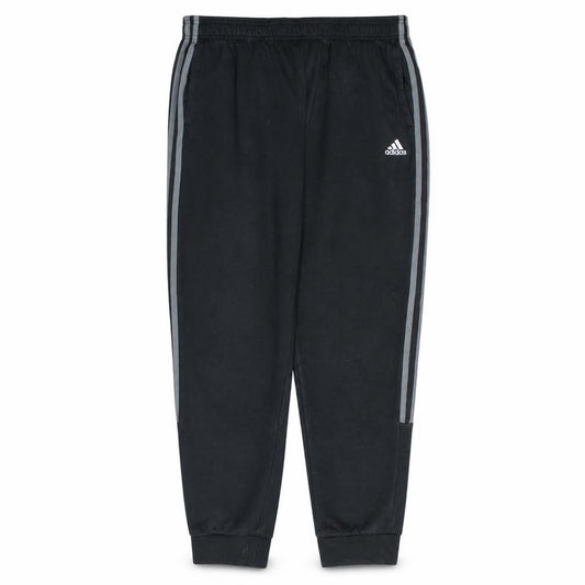 Front view of Adidas Men's Black Jogger Trousers L Regular Fit Fleece Sportswear