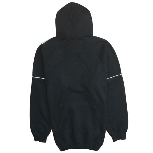 Adidas Womens Black XL Pullover Hoodie with Logo and Stripes