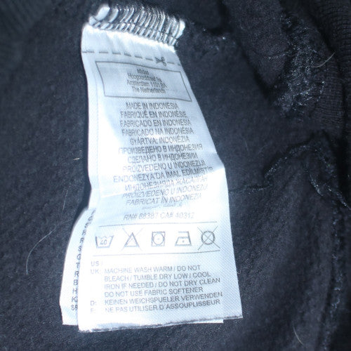 Adidas Womens Black XL Pullover Hoodie with Logo and Stripes