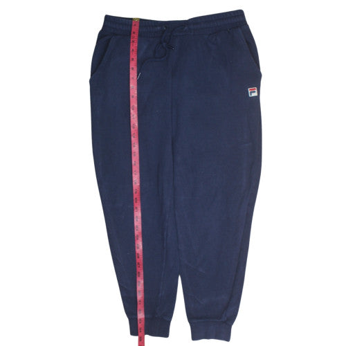 Fila Mens Blue Jogger Sweatpants M Regular Fit Elastic Waist