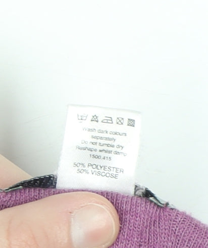 Jigsaw Women Purple Ruffle Trim V-Neck Cardigan Size L