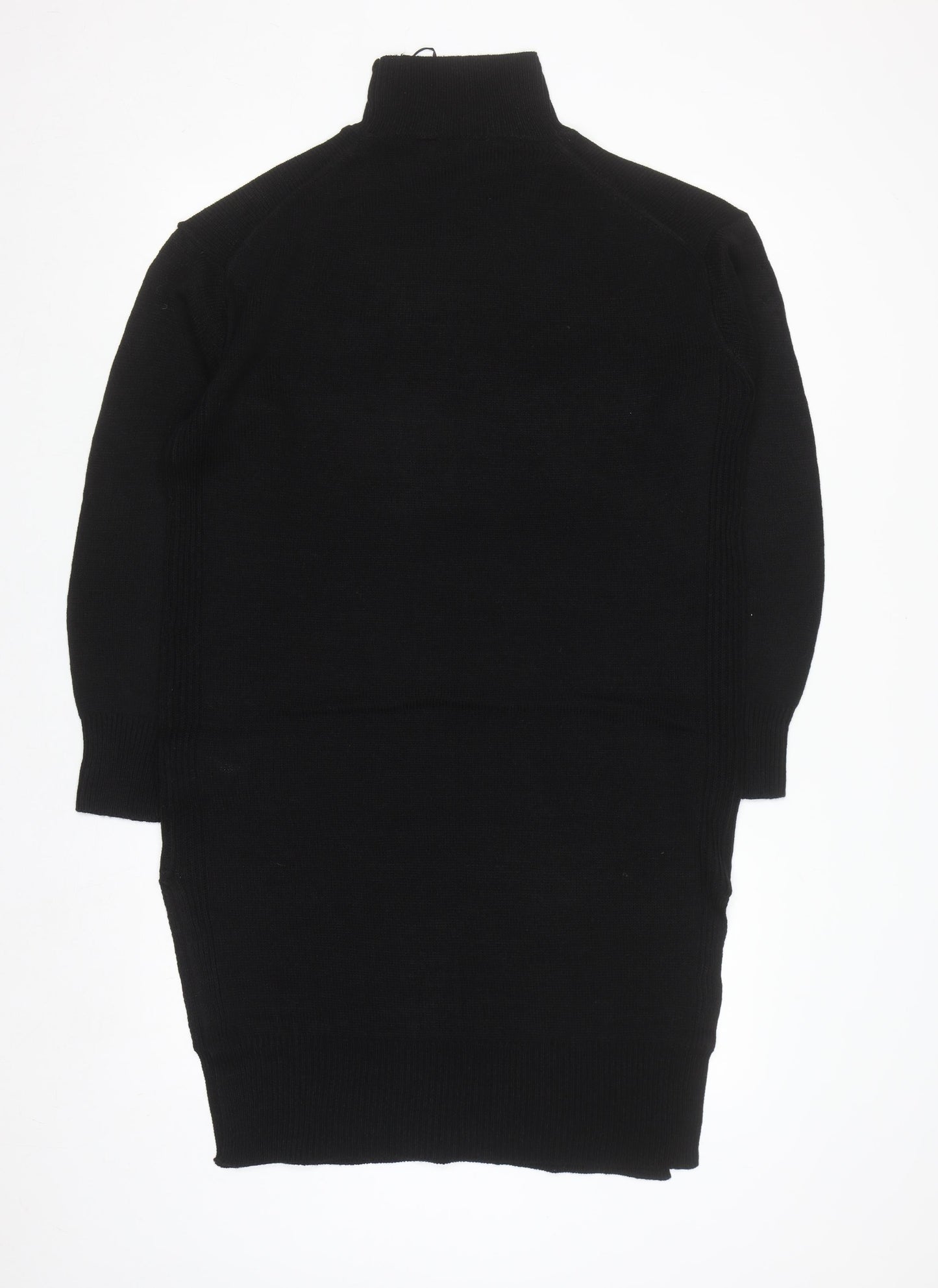 Brave Soul Women’s Black Roll Neck Tunic Jumper Size 12