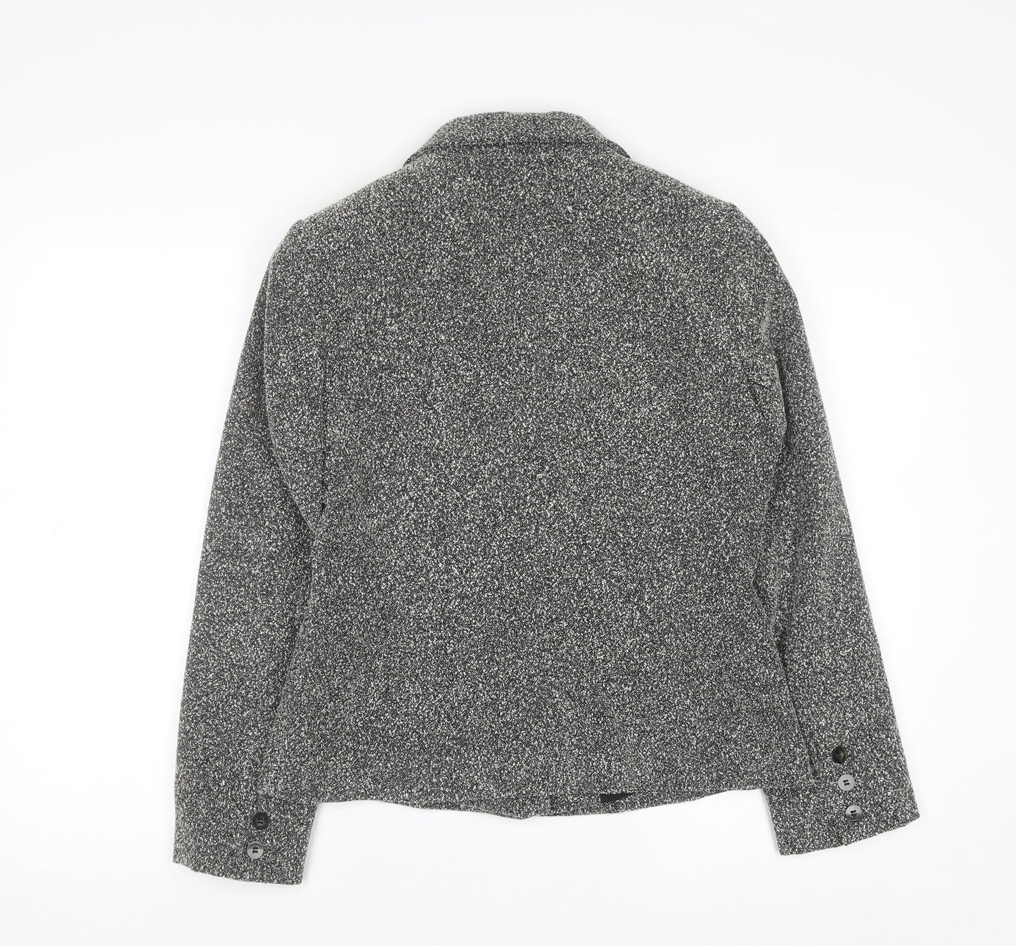 Principles Petite Grey Woven Single-Breasted Blazer Women’s Size 10