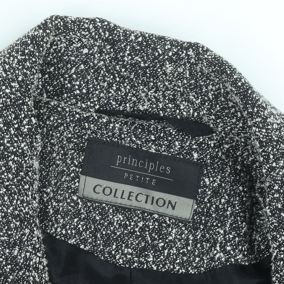 Principles Petite Grey Woven Single-Breasted Blazer Women’s Size 10