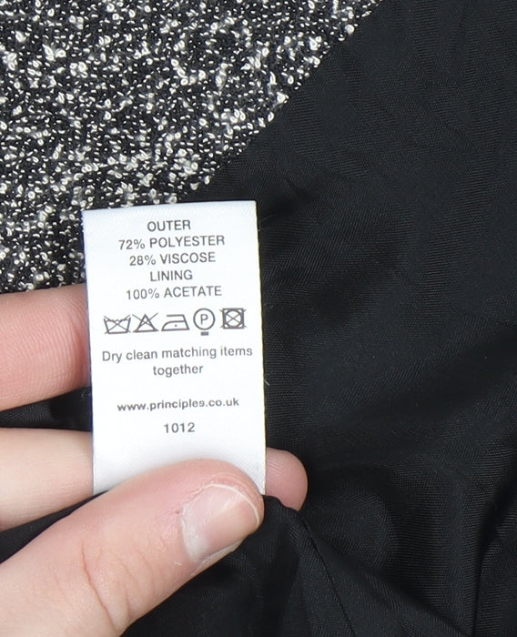 Principles Petite Grey Woven Single-Breasted Blazer Women’s Size 10